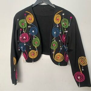 Vintage beaded Jacket anage Bolero - Cropped